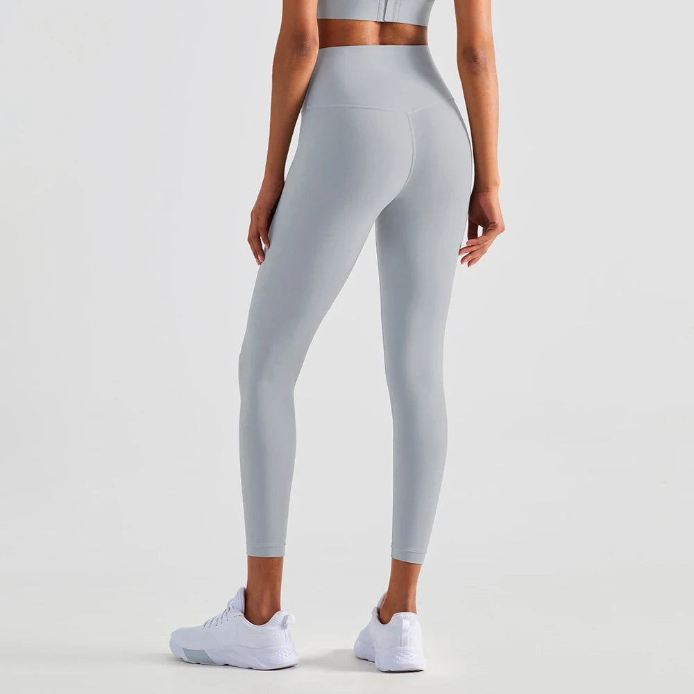 Pantalones de yoga de cintura alta para mujer que levantan los glúteos - Mallas de cadera de melocotón que no se enrollan, leggings finos de verano para control de abdomen para hacer ejercicio