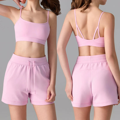Sujetador deportivo, top, shorts de correr, conjunto de chándal de 2 piezas para mujer, conjunto deportivo y casual de verano para entrenamiento
