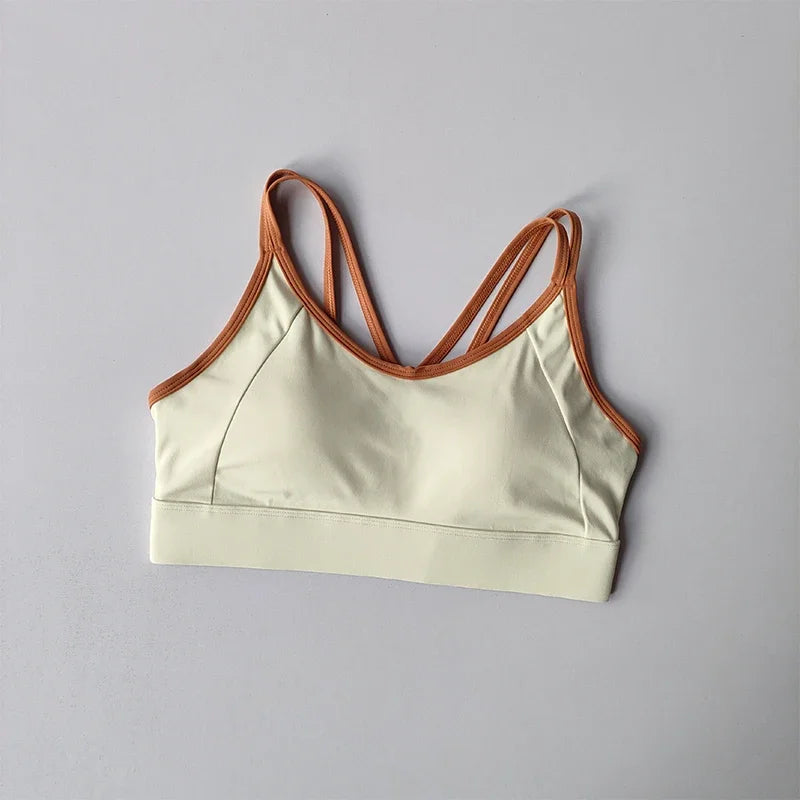 Sujetador deportivo para mujer, top push-up de fitness, fijo con almohadilla, sujetador de yoga, ropa interior, tops deportivos, sujetadores para actividades, chaleco para correr, ropa de gimnasio