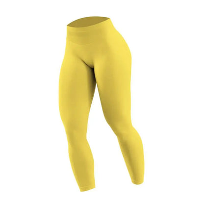 Women's Seamless Running Tights Matte Ribbed Yoga Pants High Stretch Sports Leggings for Workout Fitness Jogging Active Wear