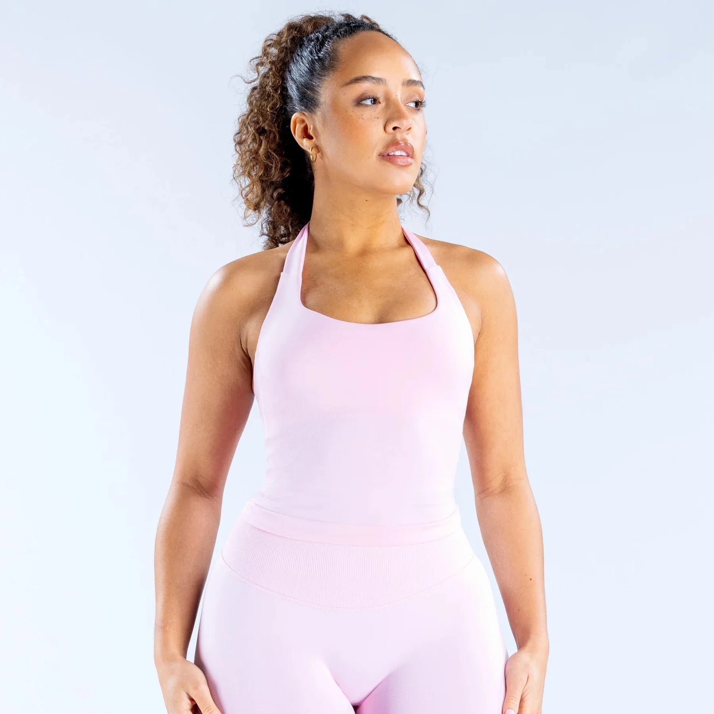 Chaleco deportivo tipo halter para mujer, sin costuras, transpirable, sin mangas, para correr al aire libre, fitness, yoga, entrenamiento, ropa deportiva