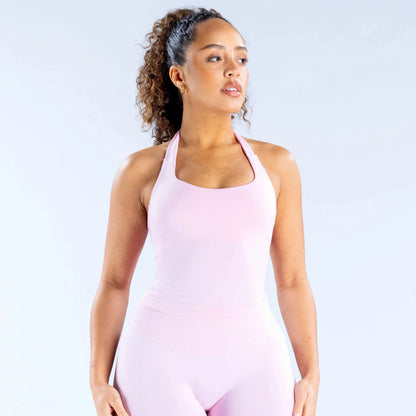 Chaleco deportivo tipo halter para mujer, sin costuras, transpirable, sin mangas, para correr al aire libre, fitness, yoga, entrenamiento, ropa deportiva