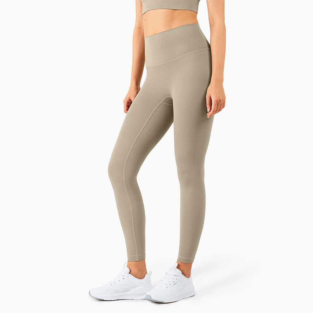 Pantalones de yoga de cintura alta para mujer que levantan los glúteos - Mallas de cadera de melocotón que no se enrollan, leggings finos de verano para control de abdomen para hacer ejercicio