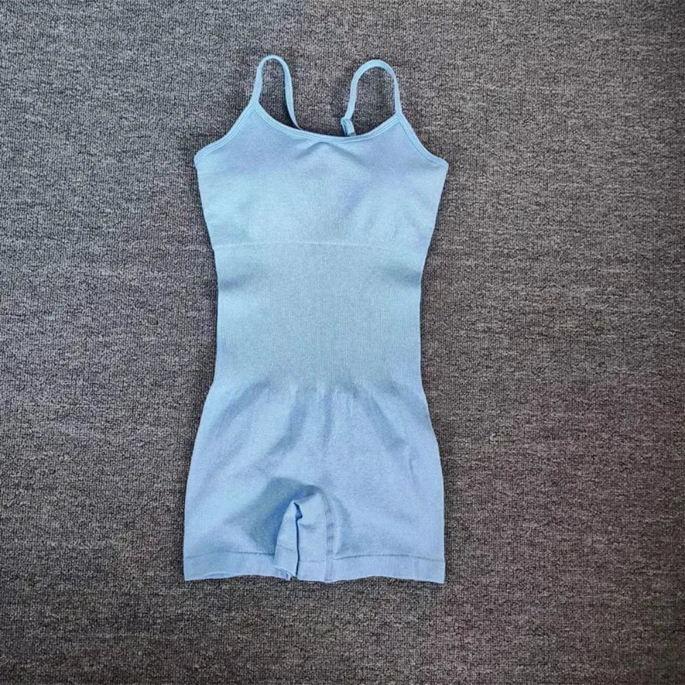 Seamless Fitness Sports Bodysuit: Sexy Peach Butt Lifting, Tummy Control & Chest Enhancing, Sling Shapewear for Yoga, Workout