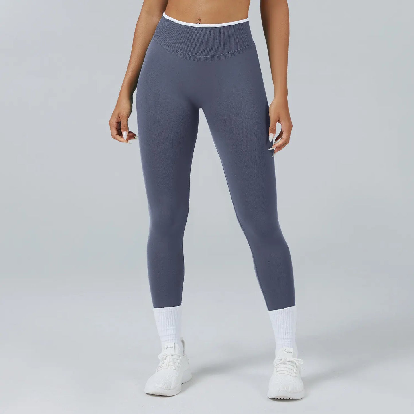 Pantalones ceñidos de punto sin costuras de talle alto con realce de cadera, leggings elásticos para yoga, correr, gimnasio al aire libre, mallas de ejercicio