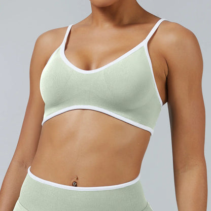 Women Adjustable Strap Beauty Back Sports Bra Shockproof Tight Vest Bra for Yoga Running Workout Outdoor Wear