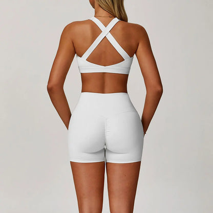 Conjunto de ropa de yoga de primavera para mujer - Ropa deportiva de secado rápido con efecto "naked feel" para entrenamiento de gimnasio, running matutino y fitness
