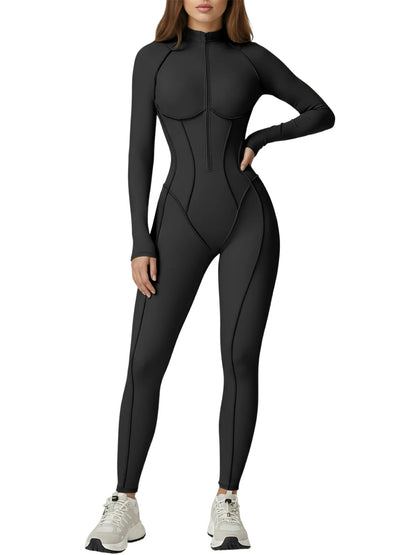 Nude Feel Yoga Jumpsuit Sports Bodysuit Active Wear Slim Fit Workout Outfit Lightweight Training Jumpsuit For Women Gym Attire