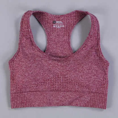 Sujetador deportivo acolchado para mujer – Camiseta sin mangas sin costuras con relleno extraíble – Soporte alto para gimnasio, yoga y running Ropa interior deportiva