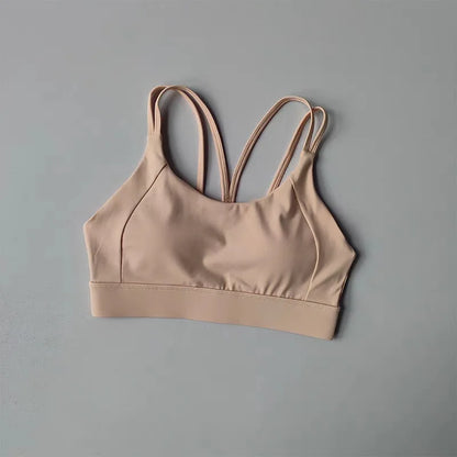 Women's High Support Sports Bra Integrated Fixed Shockproof Fitness Bra Running Yoga Workout Slim Back Yoga Tank Top Activewear
