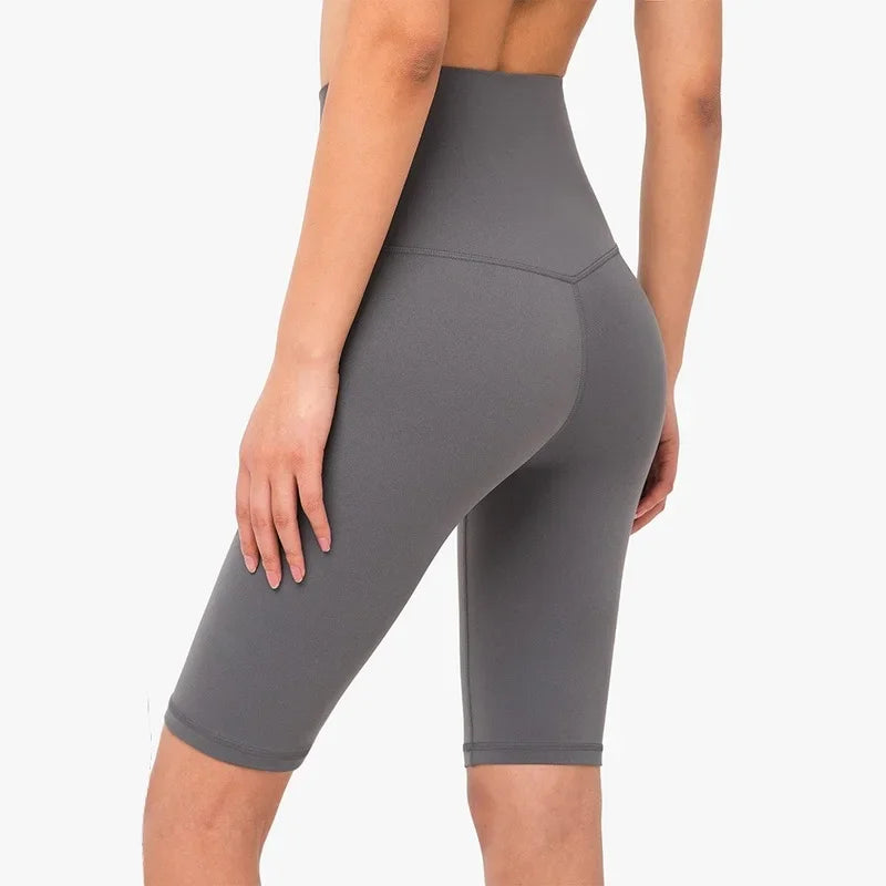Pantalones cortos deportivos para mujer, cintura alta, yoga, ajuste entallado, levantamiento de glúteos, gimnasio, correr, alta elasticidad, ciclista, cintura alta, entrenamiento, gimnasio.