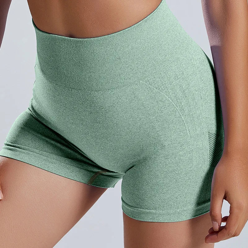 Conjunto de entrenamiento de yoga de 2 piezas para mujer, sujetador deportivo de alto impacto y pantalones cortos de cintura alta con control de abdomen para gimnasio, correr Verano 2025