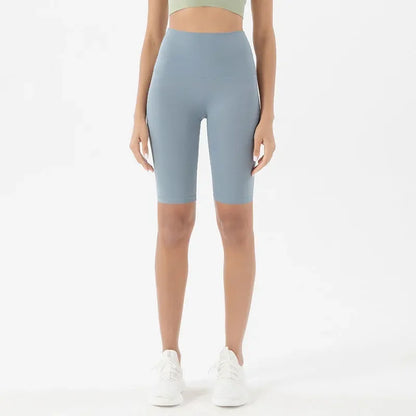 Pantalones cortos deportivos para mujer, cintura alta, yoga, ajuste entallado, levantamiento de glúteos, gimnasio, correr, alta elasticidad, ciclista, cintura alta, entrenamiento, gimnasio.