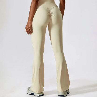 Pantalones de yoga acampanados para mujer, de cintura alta, pierna ancha, para gimnasio, entrenamiento, fitness, deportes, pantalones acampanados, pantalones de baile latino
