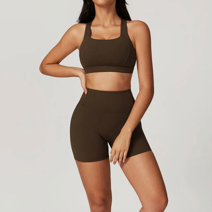 Conjunto de ropa de yoga de primavera para mujer - Ropa deportiva de secado rápido con efecto "naked feel" para entrenamiento de gimnasio, running matutino y fitness