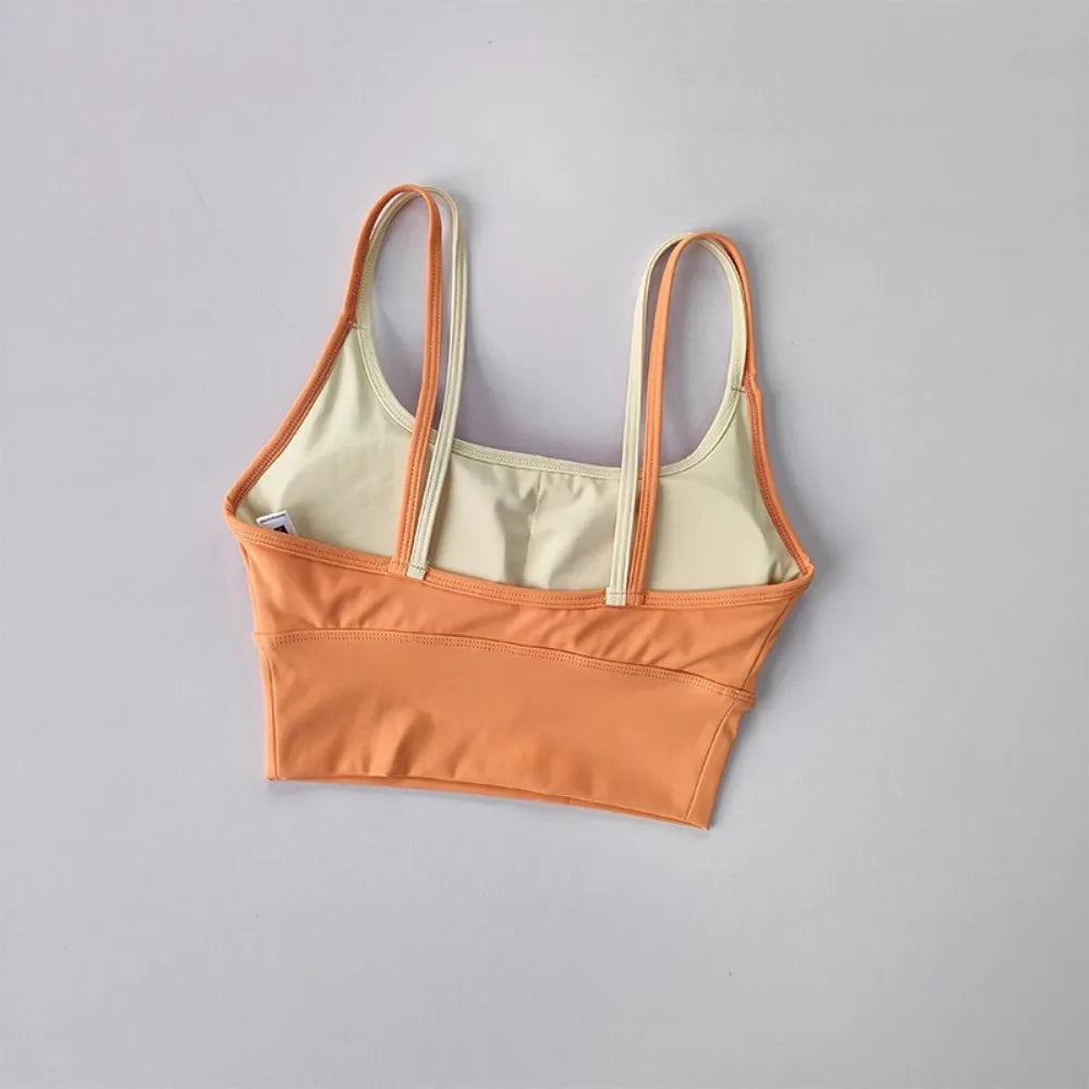 Sujetador deportivo racerback de mujer con efecto "Nude-Feel" – Chaleco de yoga antisacudidas y antideslizante – Top de fitness para correr, yoga y entrenamientos de gimnasio