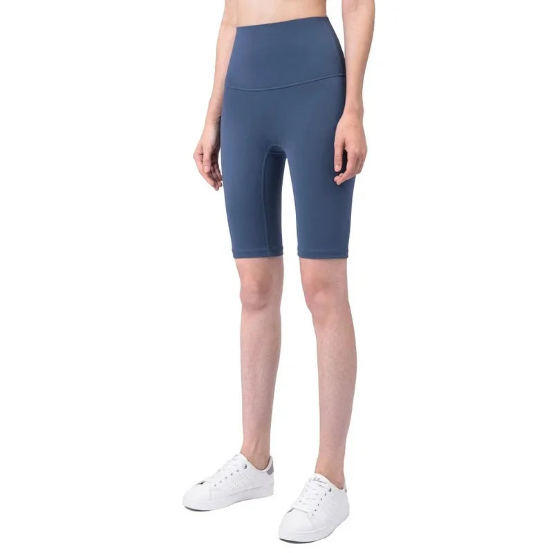 Pantalones cortos deportivos para mujer, cintura alta, yoga, ajuste entallado, levantamiento de glúteos, gimnasio, correr, alta elasticidad, ciclista, cintura alta, entrenamiento, gimnasio.