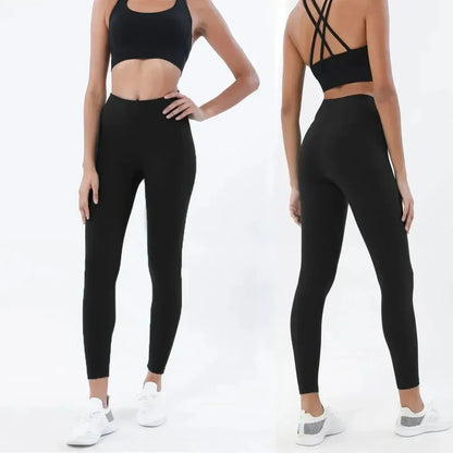 Women's Naked Feeling Sports Bra and Leggings Set - 2 Piece Gym Outfit for Yoga, Fitness, Workout Female Workout Clothing