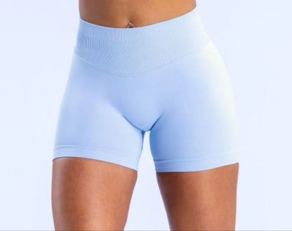 Seamless Yoga & Gym Butt-Lifting High-Waisted Sports Bra Leggings Shorts for Running Workouts Stretch Fitness Outfit