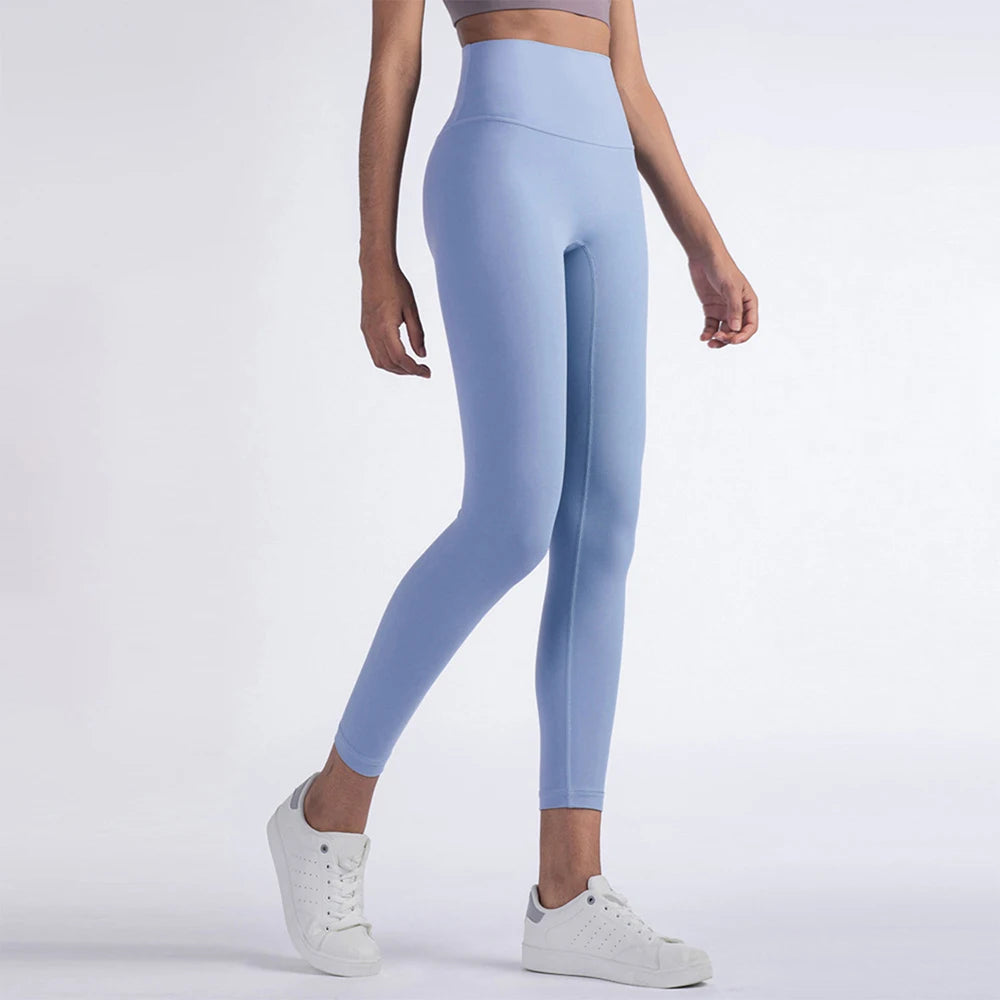 Pantalones de yoga de cintura alta para mujer que levantan los glúteos - Mallas de cadera de melocotón que no se enrollan, leggings finos de verano para control de abdomen para hacer ejercicio