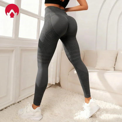 Mallas de gimnasio sin costuras para mujer, pantalones de yoga deportivos, mallas elásticas de cintura alta, mallas de fitness, ropa deportiva
