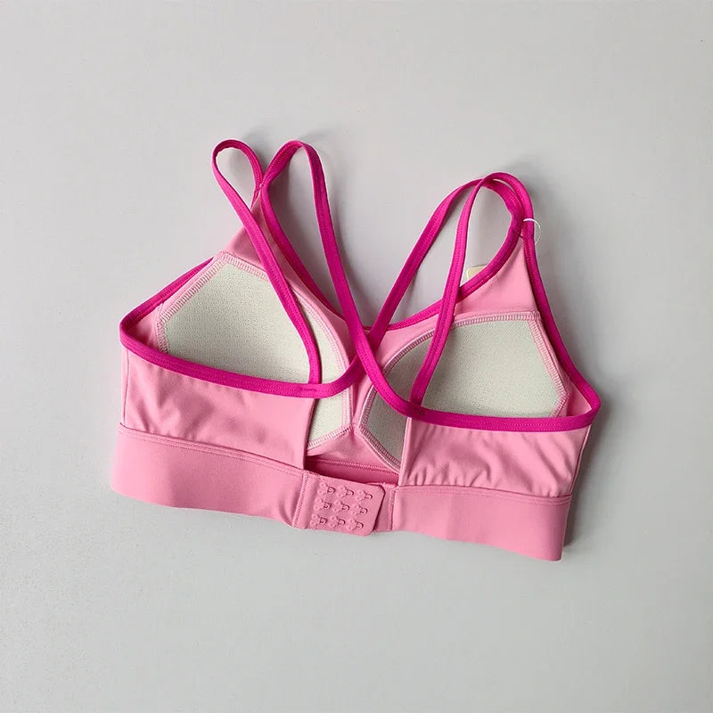 Sujetador deportivo para mujer, top push-up de fitness, fijo con almohadilla, sujetador de yoga, ropa interior, tops deportivos, sujetadores para actividades, chaleco para correr, ropa de gimnasio