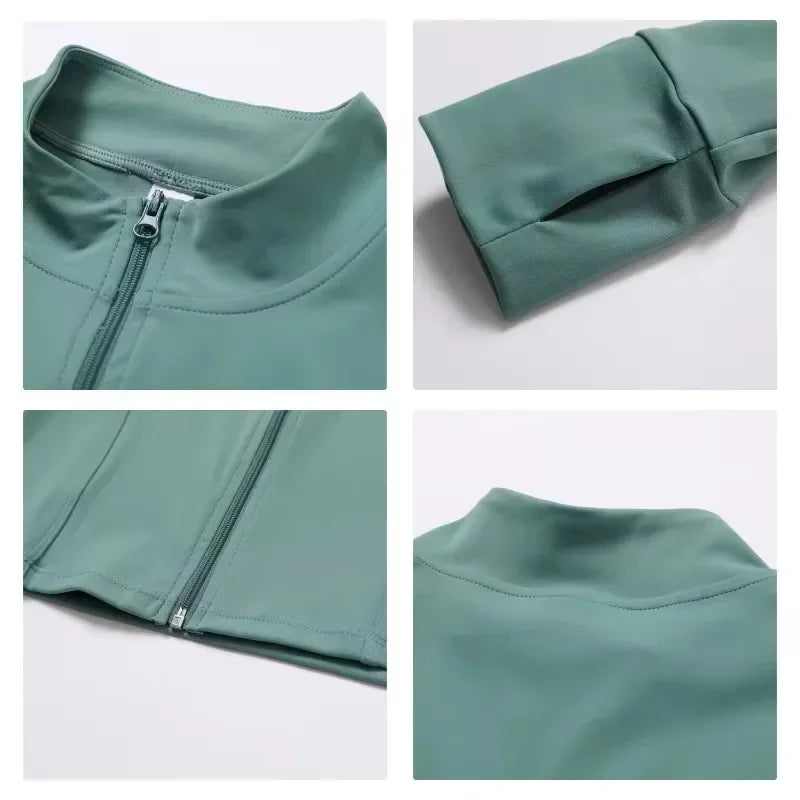 Conjunto de yoga 3 piezas traje deportivo para mujer ropa de yoga de secado rápido chaquetas de gimnasia ropa deportiva para mujer chaquetas de running conjunto para mujer