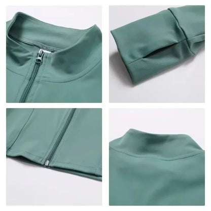 Conjunto de yoga 3 piezas traje deportivo para mujer ropa de yoga de secado rápido chaquetas de gimnasia ropa deportiva para mujer chaquetas de running conjunto para mujer