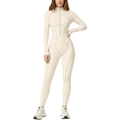 Nude Feel Yoga Jumpsuit Sports Bodysuit Active Wear Slim Fit Workout Outfit Lightweight Training Jumpsuit For Women Gym Attire