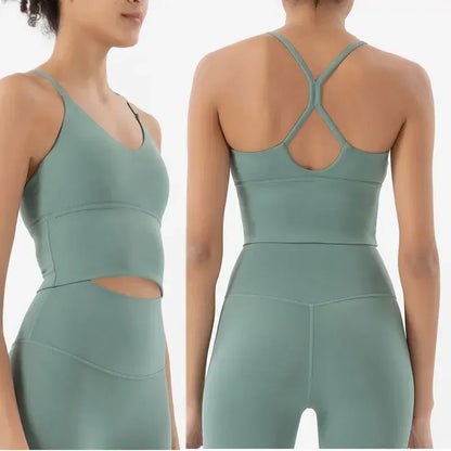 Conjuntos de dos piezas de sostén deportivo y leggings, atuendos de mujer, conjuntos de fitness para gimnasio con sensación de piel, ropa de entrenamiento para mujer, conjunto deportivo para mujer
