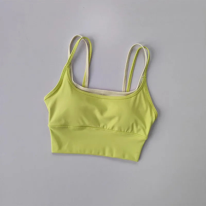 Sujetador deportivo racerback de mujer con efecto "Nude-Feel" – Chaleco de yoga antisacudidas y antideslizante – Top de fitness para correr, yoga y entrenamientos de gimnasio