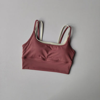 Sujetador deportivo racerback de mujer con efecto "Nude-Feel" – Chaleco de yoga antisacudidas y antideslizante – Top de fitness para correr, yoga y entrenamientos de gimnasio