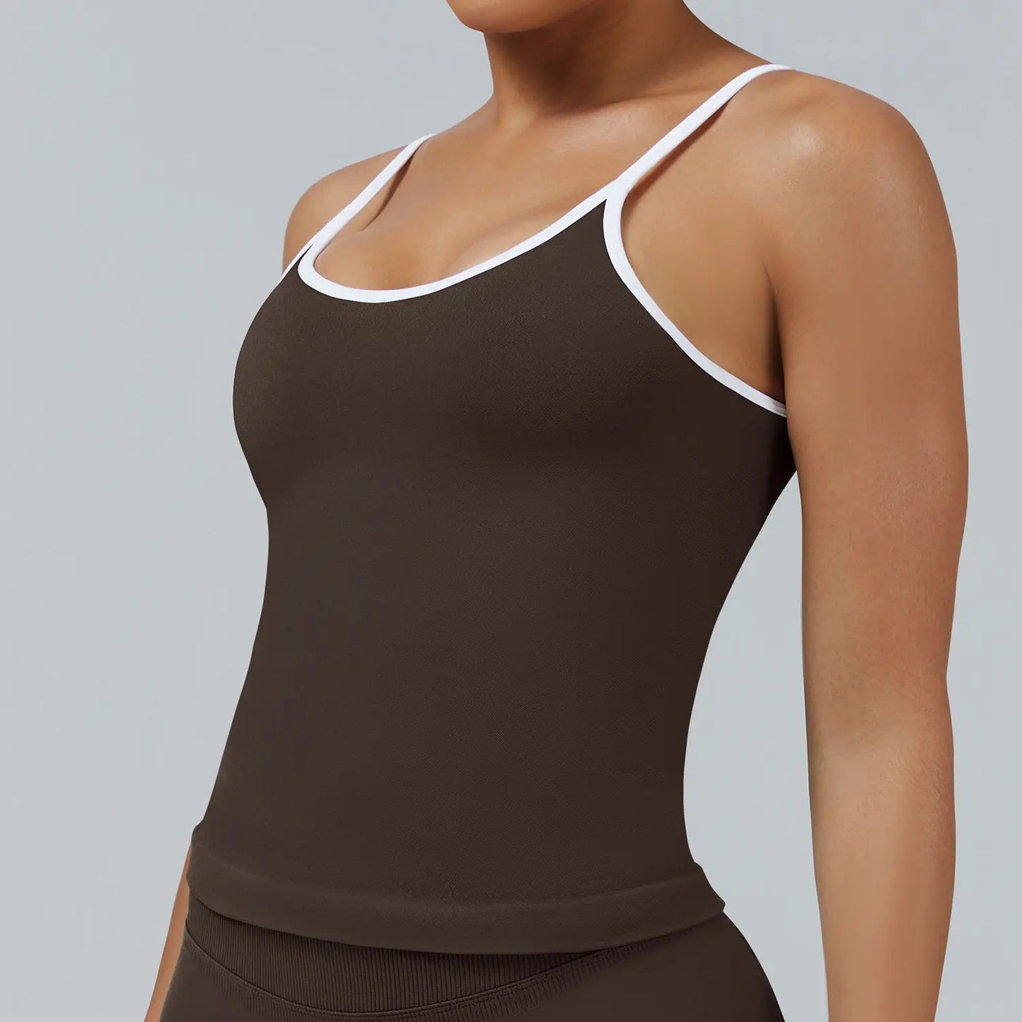 Women's Seamless Backless Color Block Slim Fit Yoga Tank Top, Workout Activewear for Gym Fitness Sports Daily Wear