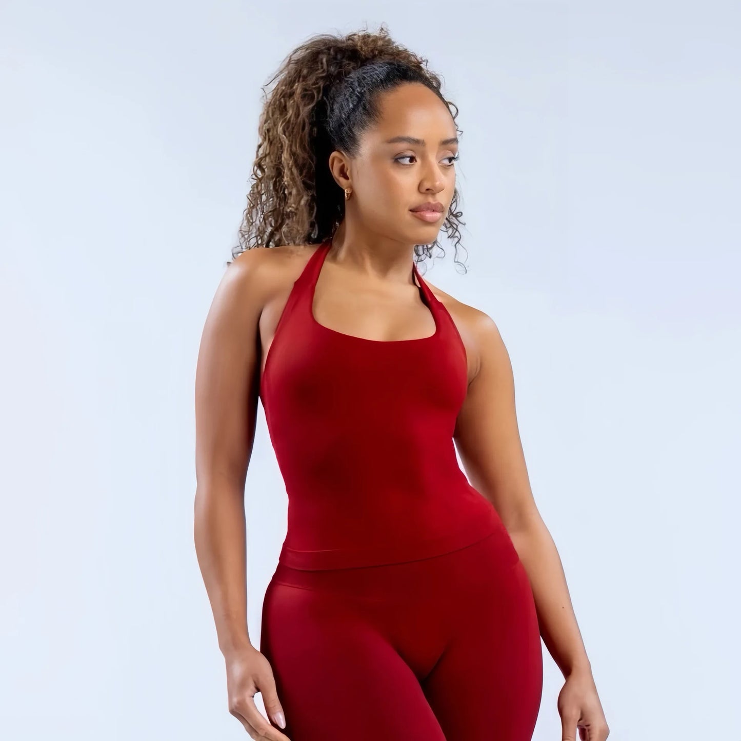 Chaleco deportivo tipo halter para mujer, sin costuras, transpirable, sin mangas, para correr al aire libre, fitness, yoga, entrenamiento, ropa deportiva