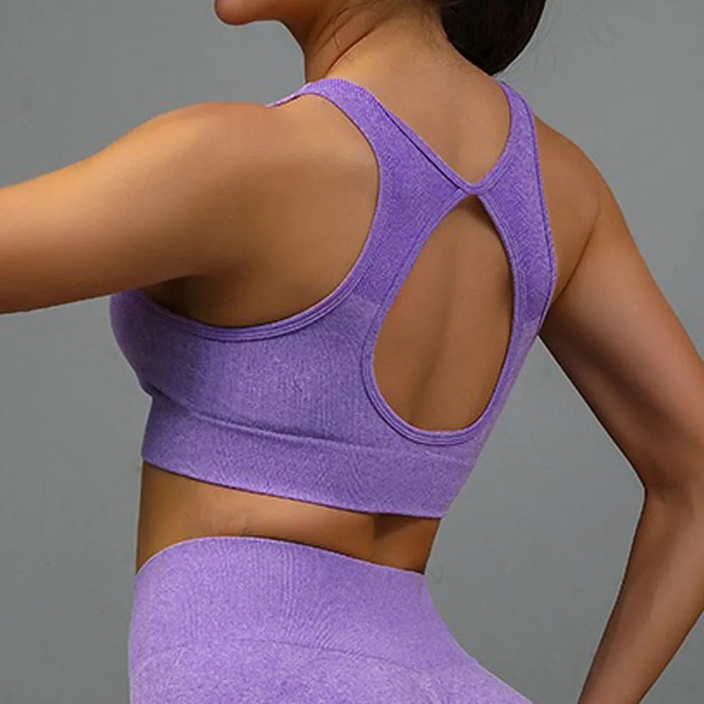 Conjunto de entrenamiento de yoga de 2 piezas para mujer, sujetador deportivo de alto impacto y pantalones cortos de cintura alta con control de abdomen para gimnasio, correr Verano 2025