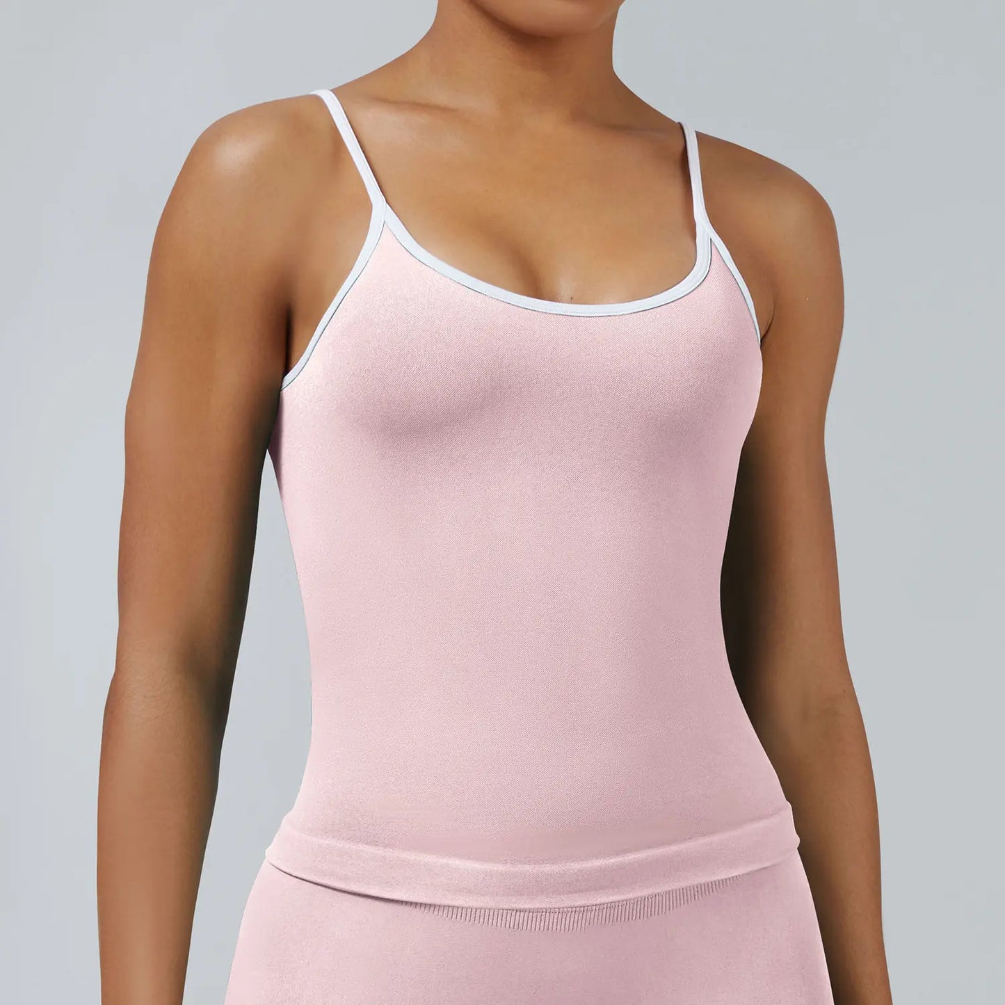 Women's Seamless Backless Color Block Slim Fit Yoga Tank Top, Workout Activewear for Gym Fitness Sports Daily Wear