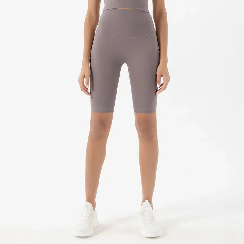 Pantalones cortos deportivos para mujer, cintura alta, yoga, ajuste entallado, levantamiento de glúteos, gimnasio, correr, alta elasticidad, ciclista, cintura alta, entrenamiento, gimnasio.