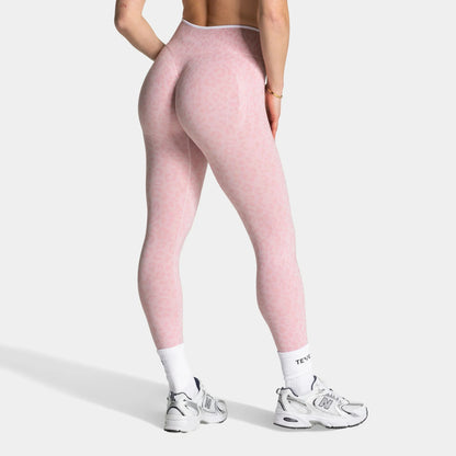 Leggings de yoga sin costuras con estampado de leopardo, control de abdomen de cintura alta, levantamiento de glúteos para actividades de fitness al aire libre, ejercicio y entrenamiento