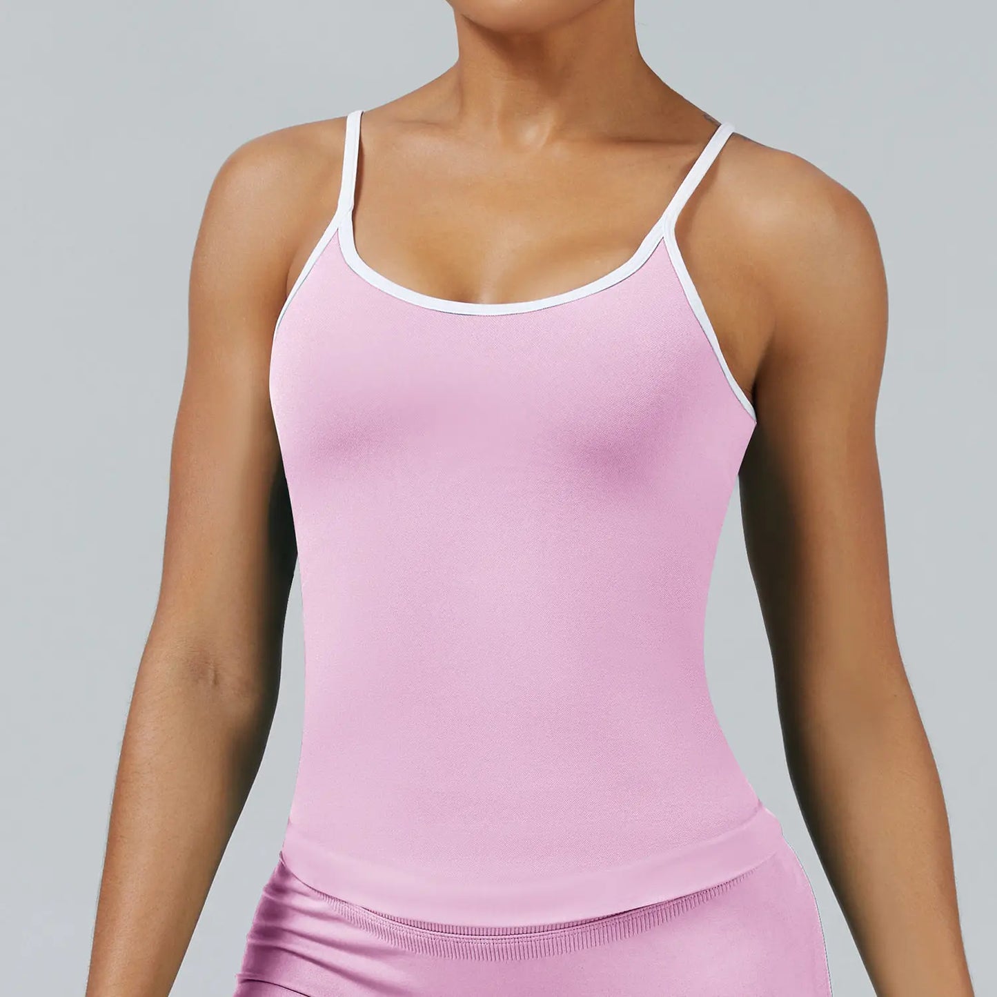 Women's Seamless Backless Color Block Slim Fit Yoga Tank Top, Workout Activewear for Gym Fitness Sports Daily Wear