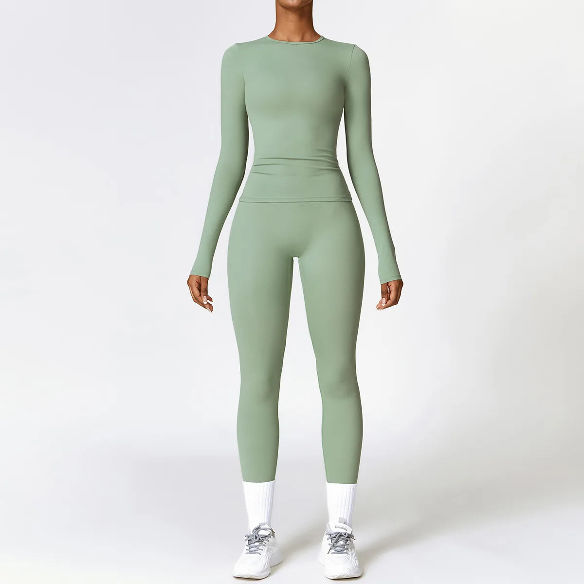 Women's Tight Yoga Tracksuit Workout Activewear 2 Piece Set for Winter Outdoor Running Athletic Sports Suit for Women