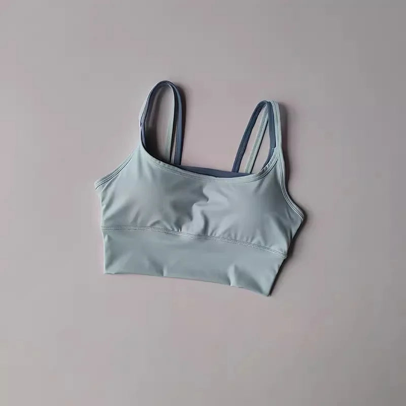Sujetador deportivo racerback de mujer con efecto "Nude-Feel" – Chaleco de yoga antisacudidas y antideslizante – Top de fitness para correr, yoga y entrenamientos de gimnasio