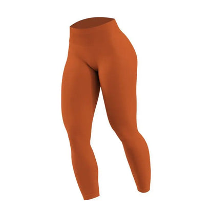 Women's Seamless Running Tights Matte Ribbed Yoga Pants High Stretch Sports Leggings for Workout Fitness Jogging Active Wear