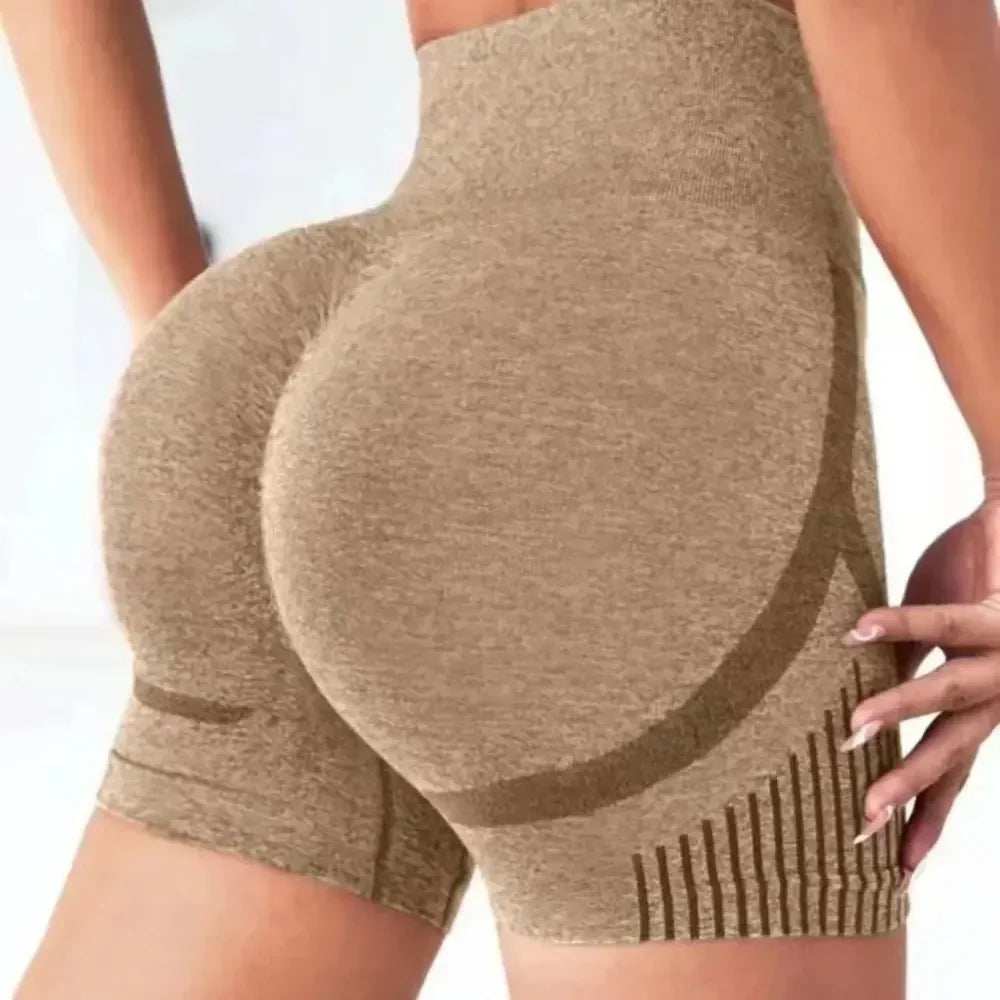 Pantalones Cortos de Yoga de Cintura Alta para Mujer, Pantalones Cortos de Entrenamiento, Levantamiento de Glúteos, Fitness, Gimnasio, Correr, Ropa Deportiva
