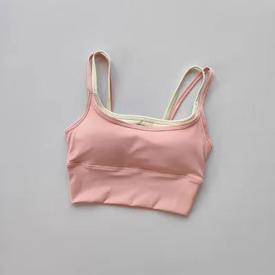 Sujetador deportivo racerback de mujer con efecto "Nude-Feel" – Chaleco de yoga antisacudidas y antideslizante – Top de fitness para correr, yoga y entrenamientos de gimnasio