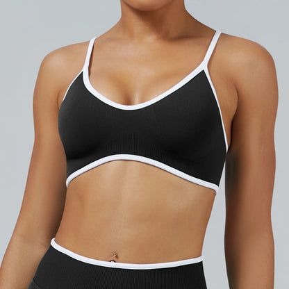 Women Adjustable Strap Beauty Back Sports Bra Shockproof Tight Vest Bra for Yoga Running Workout Outdoor Wear