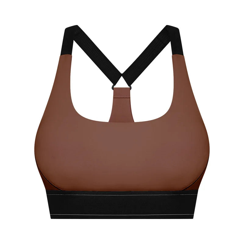 Women's High Waist Butt Lifting Yoga Set - High Impact Supportive Sports Bra and Leggings Gym Outfit with Contrast Color
