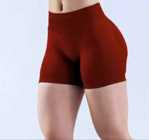Seamless Yoga & Gym Butt-Lifting High-Waisted Sports Bra Leggings Shorts for Running Workouts Stretch Fitness Outfit