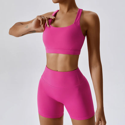 Conjunto de ropa de yoga de primavera para mujer - Ropa deportiva de secado rápido con efecto "naked feel" para entrenamiento de gimnasio, running matutino y fitness
