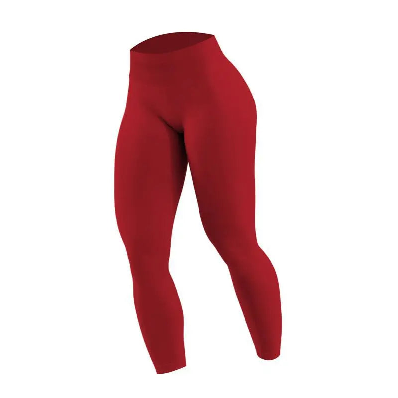 Women's Seamless Running Tights Matte Ribbed Yoga Pants High Stretch Sports Leggings for Workout Fitness Jogging Active Wear