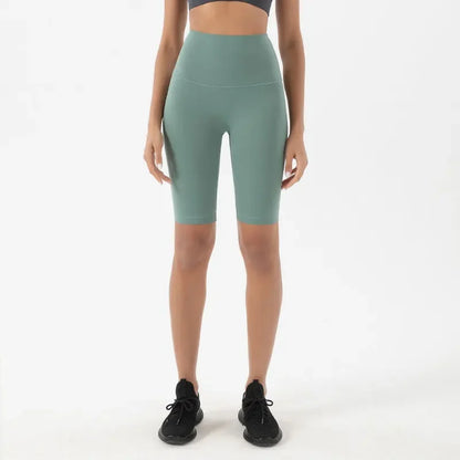 Pantalones cortos deportivos para mujer, cintura alta, yoga, ajuste entallado, levantamiento de glúteos, gimnasio, correr, alta elasticidad, ciclista, cintura alta, entrenamiento, gimnasio.